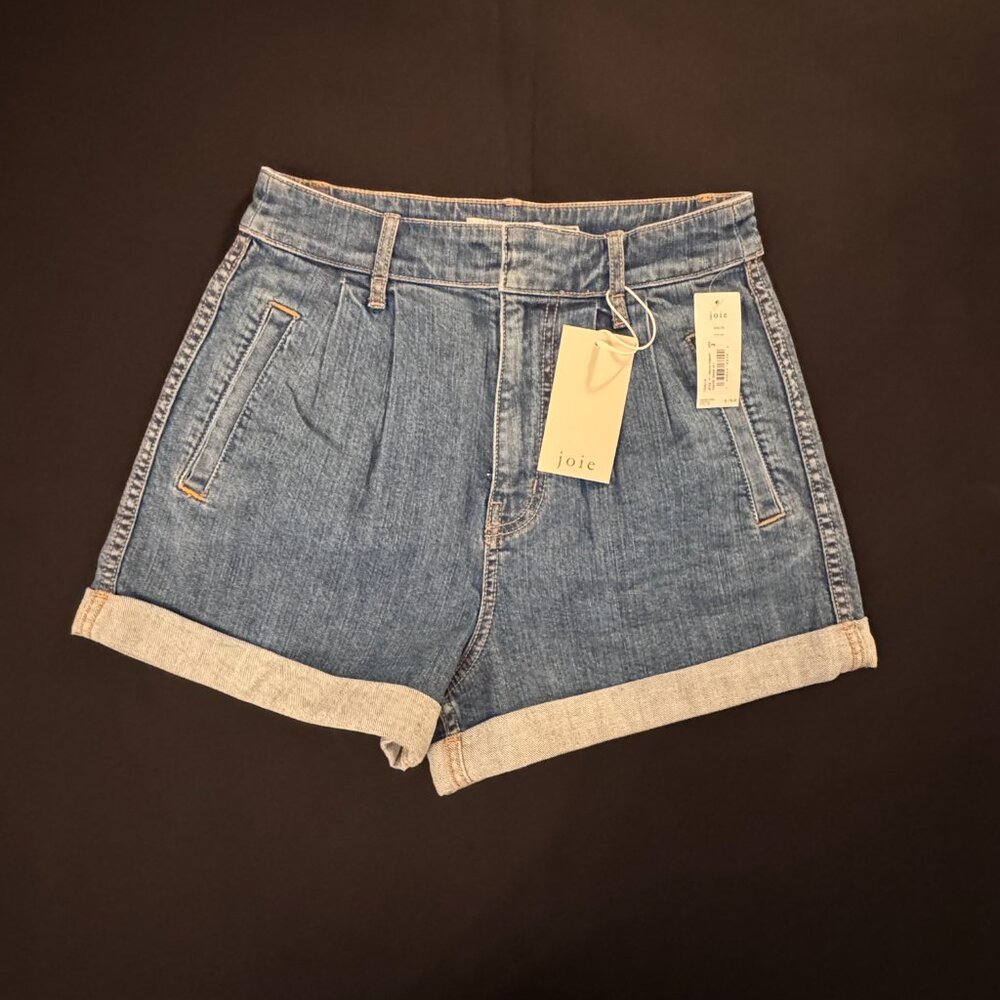 Joie Pleated Idalya Cuffed Shorts. Size 2. NWT